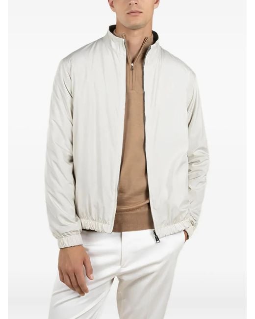 Aurélien White Zip-Fastening Jacket for men