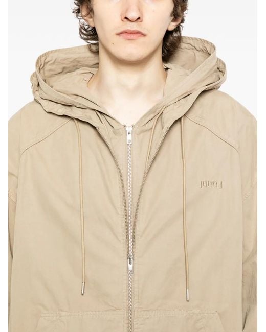 Juun.J Natural Hooded Zip-Up Jacket for men