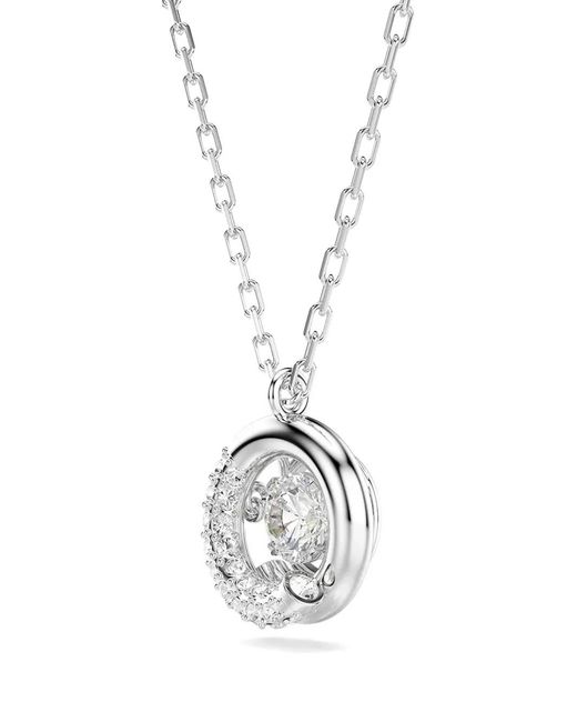 Swarovski White Dextera Dancing-Crystal Necklace