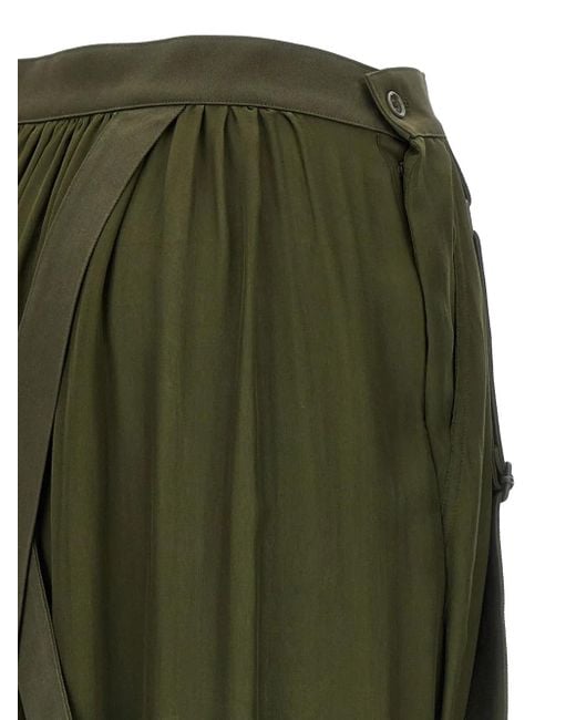 Max Mara Green Silk Jedy Maxi Skirt