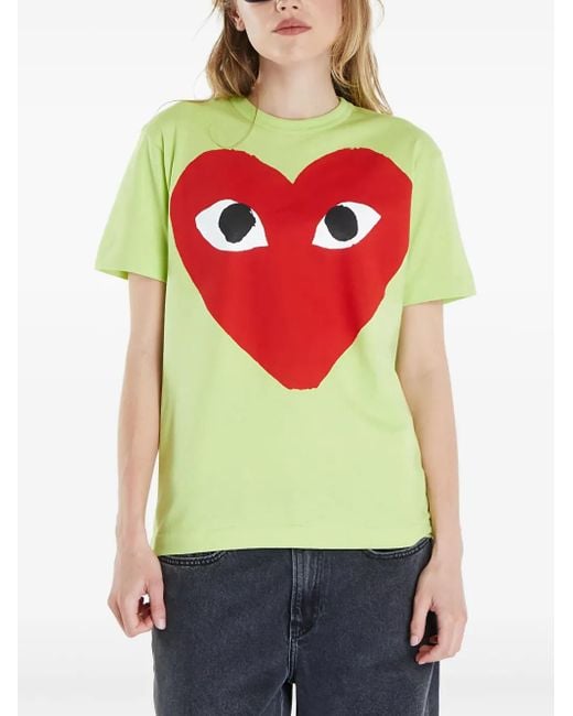メンズ COMME DES GARÇONS PLAY コットン Tシャツ Gray