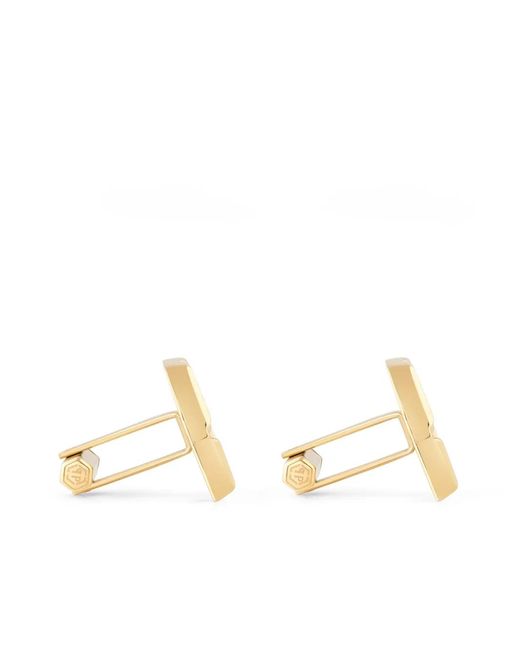 Philipp Plein Metallic Hexagon-Pp Cufflinks for men