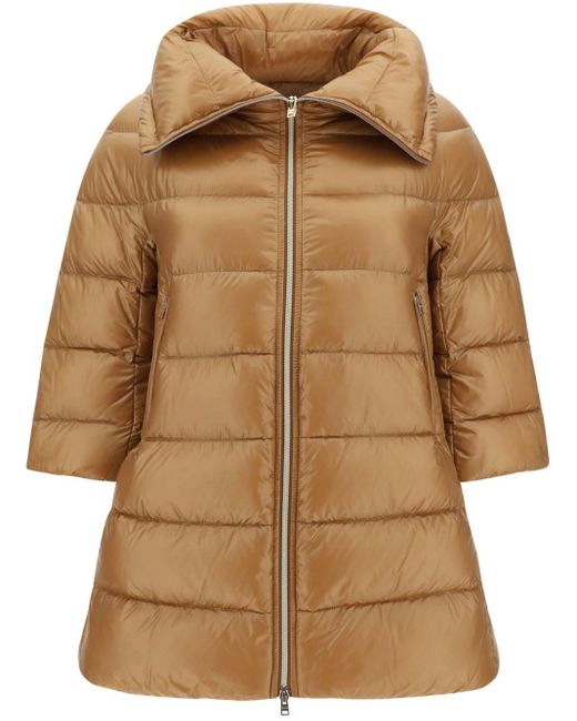 Herno Brown Cleofe Padded Coat