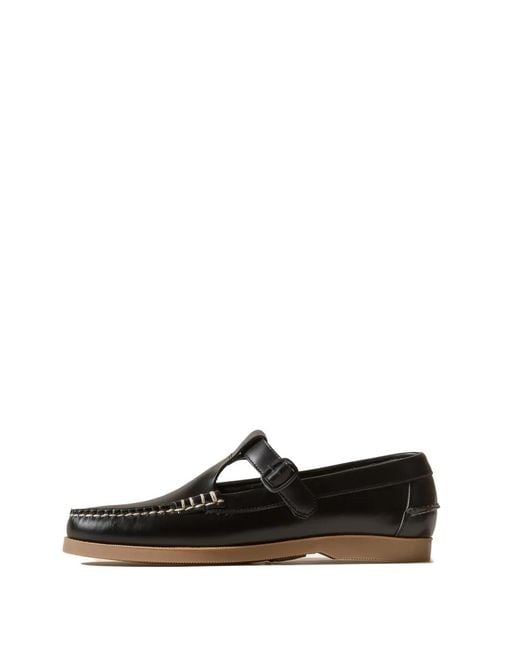 Hereu Black Alber T-Bar Loafers for men