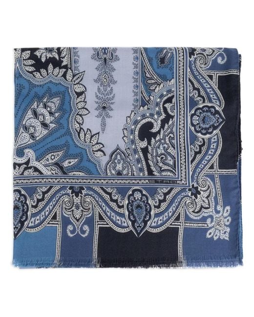 Etro Blue Winter Scarves for men