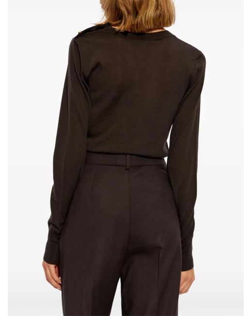 Stella McCartney Black Fine-Knit Wool Jumper