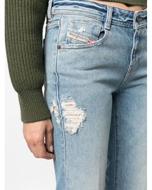 DIESEL Blue D-Ebbey Flared Jeans