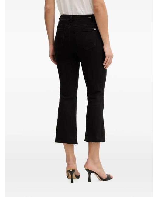 Morgan Black Cropped Flared Jeans