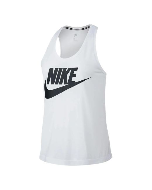 Nike White Débardeur À Logo