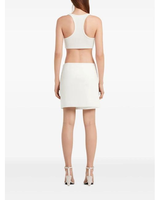 Courreges White Twist-Detailing Top