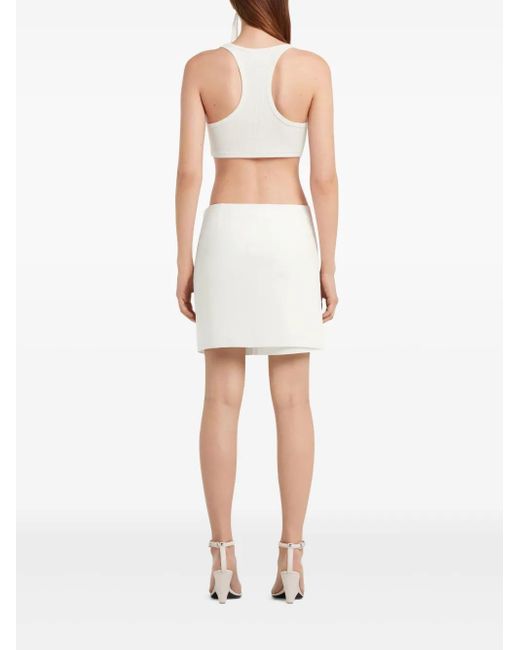 Courreges White Twist-Detailing Top