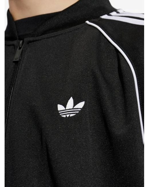 Adidas Black Logo-Embroidered Sweatshirt for men