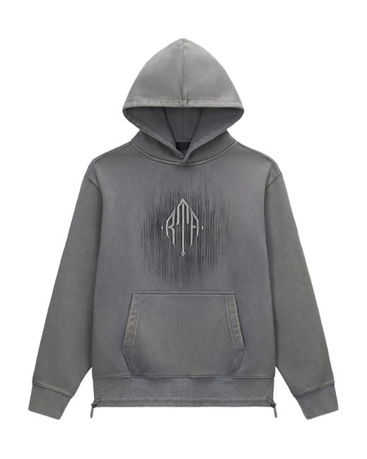 RTA Gray Hoodie Jordan À Motif Monogrammé for men