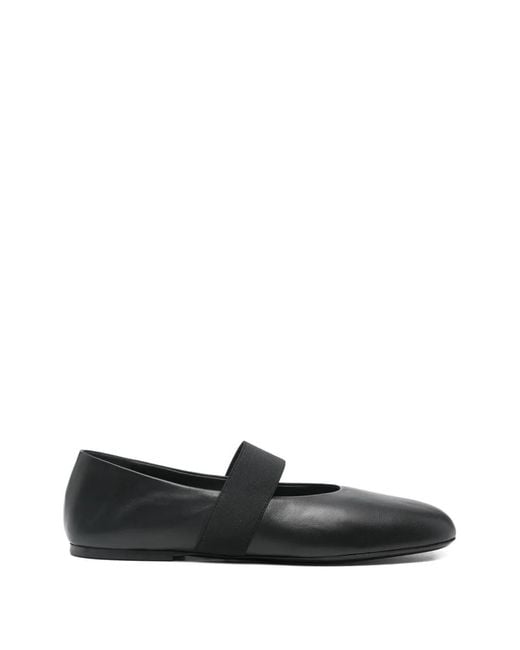 Co. White Elastic-Strap Ballet Flats