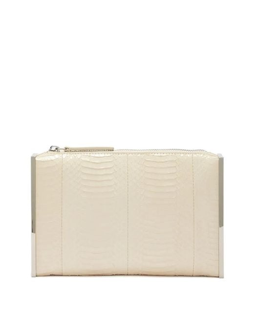 John Richmond Natural Clutch Mit Python-Effekt