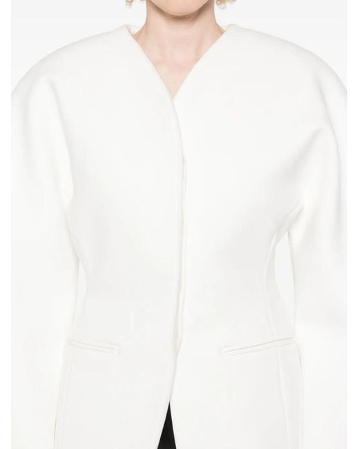 Jacquemus White La Croisière 'The Ovalo' Blazer
