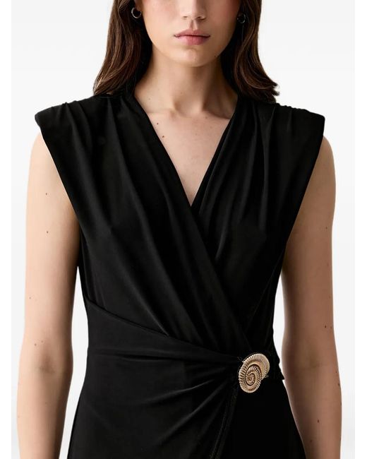 Joseph Ribkoff Black Shell-Embellished Jumpsuit