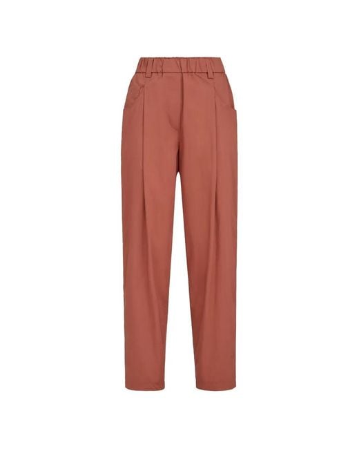 Brunello Cucinelli Red Five-Pocket Trousers