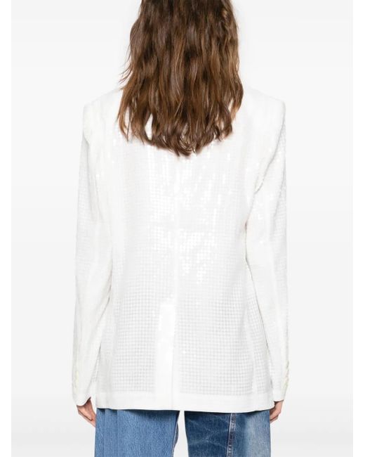 Junya Watanabe White Sequined Blazer