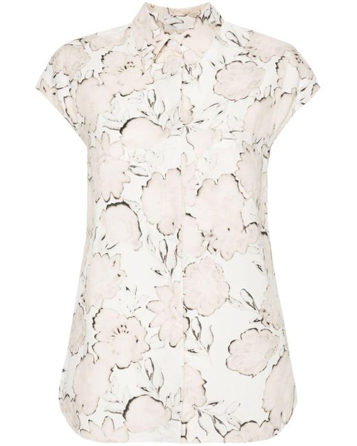 Christian Wijnants White Taung Floral-print Shirt