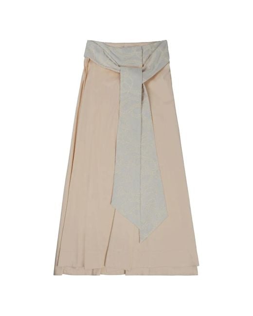 OSCAR THE COLLECTION White Wrap-Around Maxi Skirt