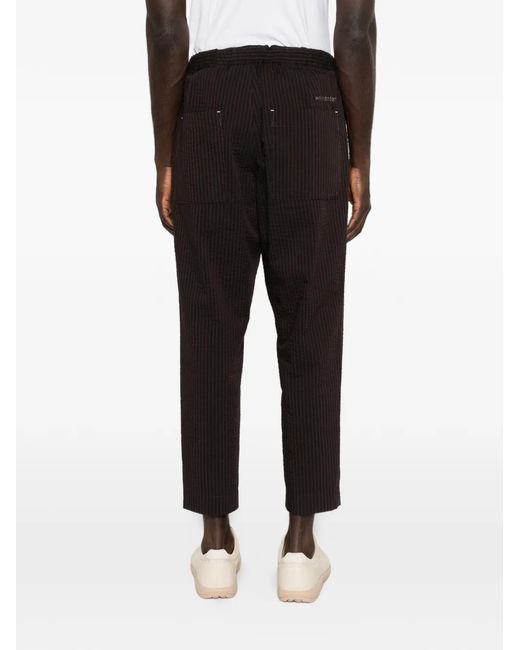 And Wander Black Striped Trousers for men