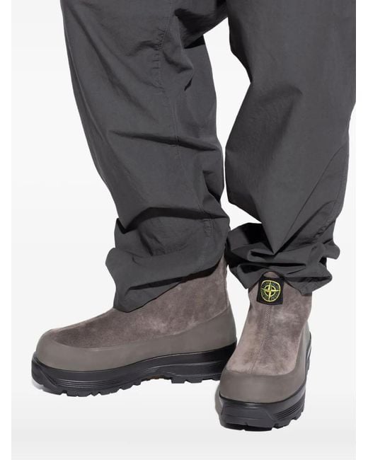 Stone Island Gray Ankle Boots for men
