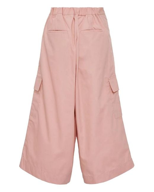 Biyan Pink Multiple-Pocket Cargo Pants
