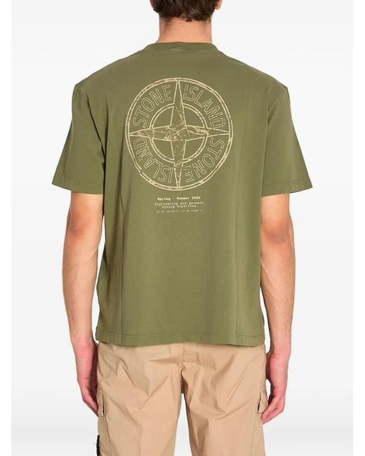 Stone Island Green T-Shirts for men