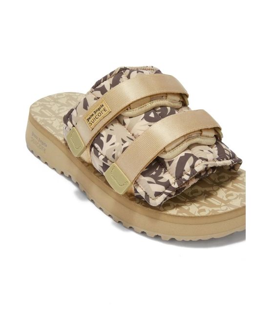Palm Angels White X Suicoke Moto-P Touch-Strap Slides for men