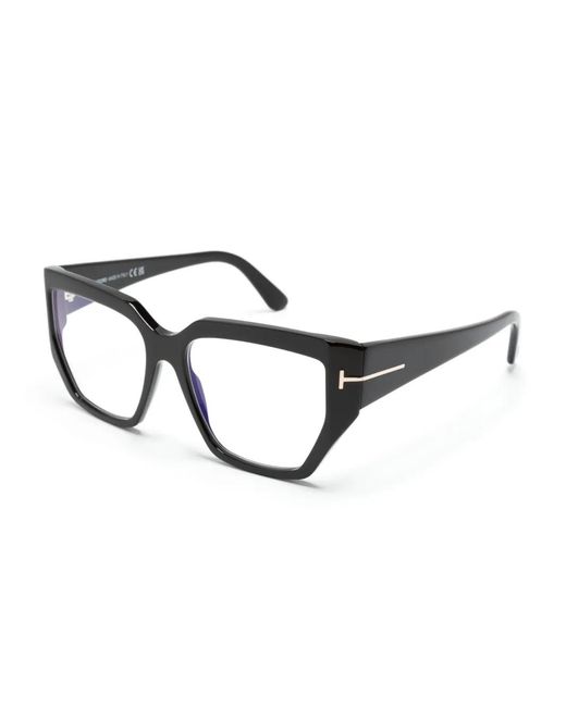 Tom Ford Black Geometric-Frame Glasses