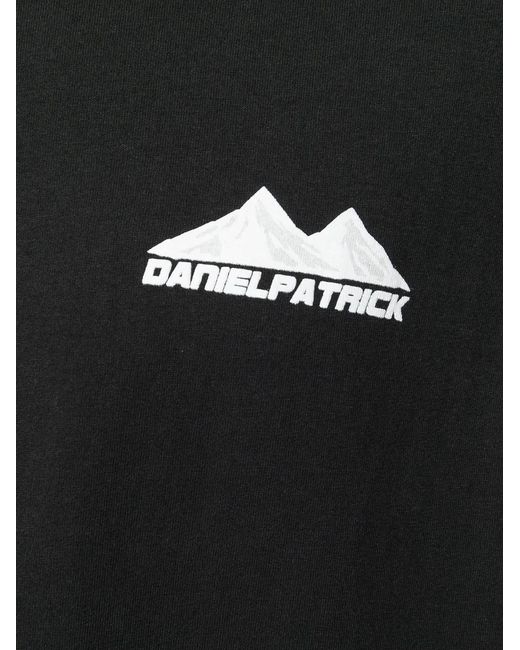 Daniel Patrick Black Logo Print T-Shirt for men