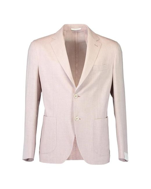 Eleventy Pink Single-Breasted Blazer for men