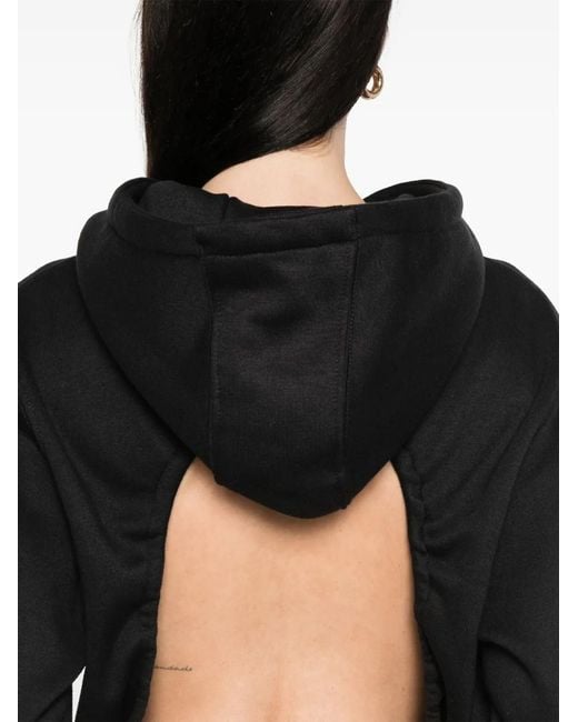Sudadera Backless Con Capucha PROTOTYPES de color Black