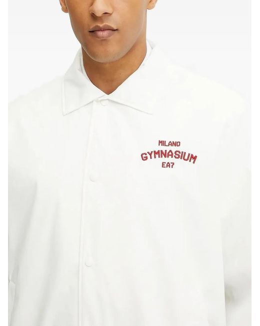 EA7 White Milano Gymnasium Jacket for men