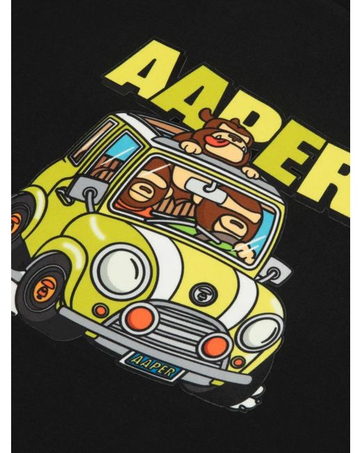 Aape By A Bathing Ape Black Graphic T-Shirt for men