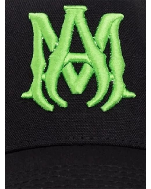 Amiri Green Logo Trucker Cap Hat for men