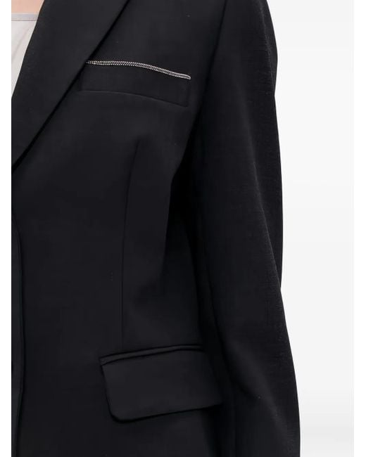 Peserico Black Pocket Blazer
