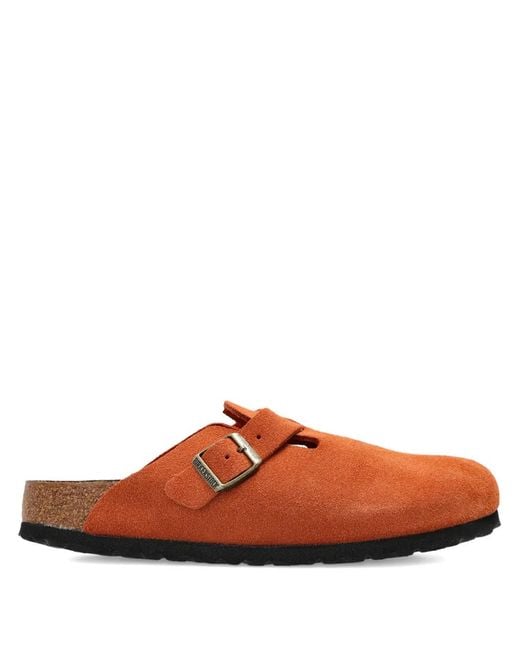 Birkenstock Brown Boston Buckle Strap Mules