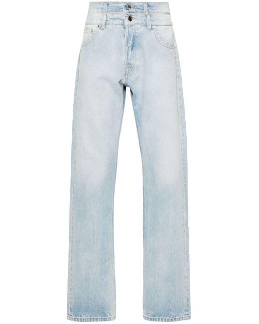 VTMNTS Blue Double-waistband Straight-leg Jeans for men