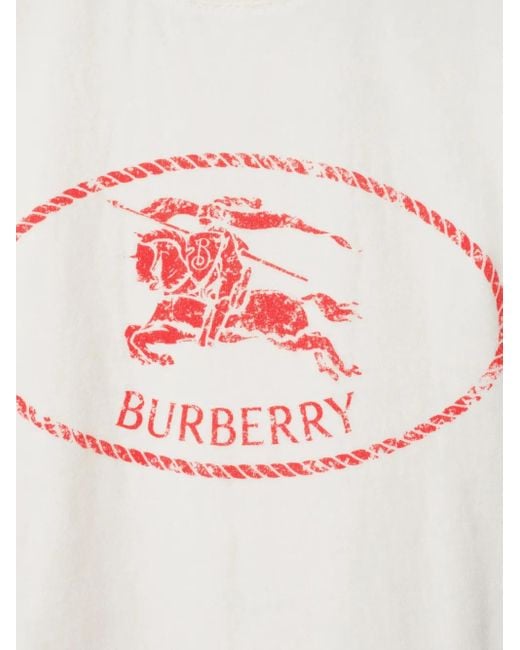 Burberry T-Shirt Met Logoprint in het White voor heren