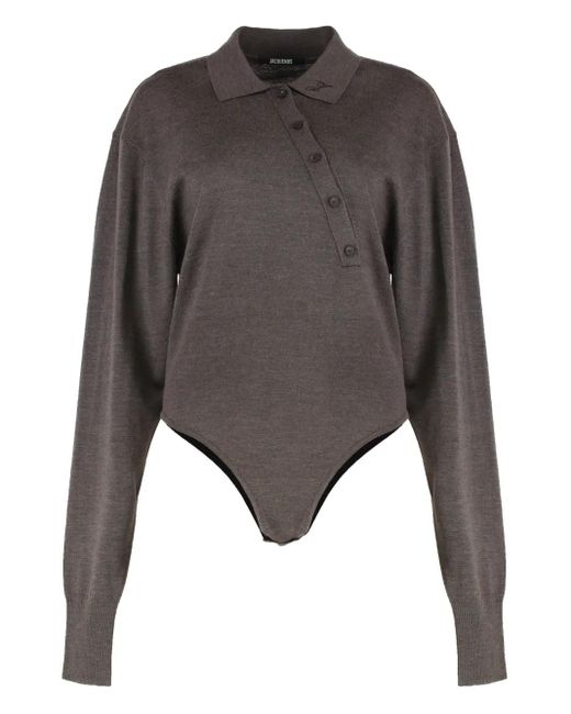 Jacquemus Wollen Body Met Knopen in het Gray
