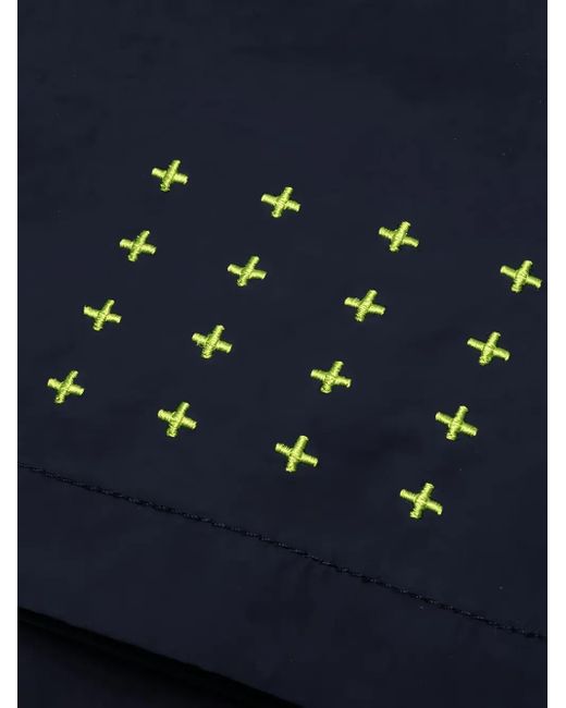 Ksubi Blue Detonate Cross-Stitch Pocket Jacket for men