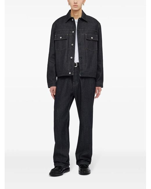 Jil Sander Black Denim Jacket for men