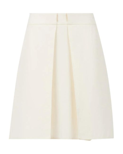 Marni White Pleated-Detail Mini Skirt