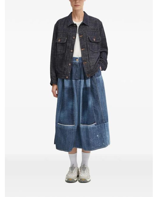 Visvim Blue Tweed-Effect Button-Up Jacket