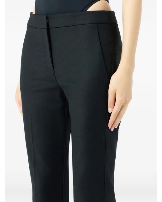 Blumarine Black Diagonal-Weave Trousers