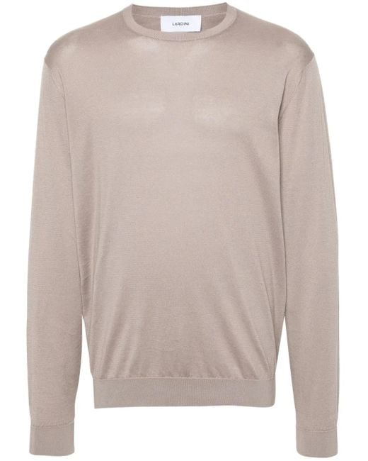 Lardini Gray Cotton Knitted Jumper for men