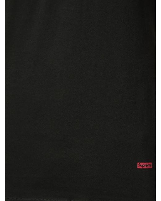 Supreme Black Hanes Tagless T-Shirt (Pack Of Three) for men