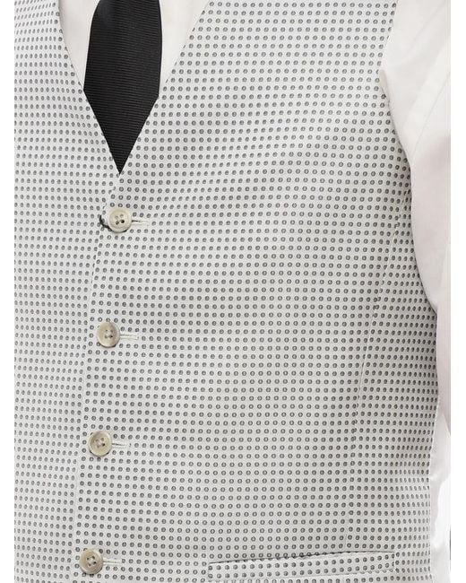 Corneliani Gray Polka-Dot Welt-Pocket Waistcoat for men